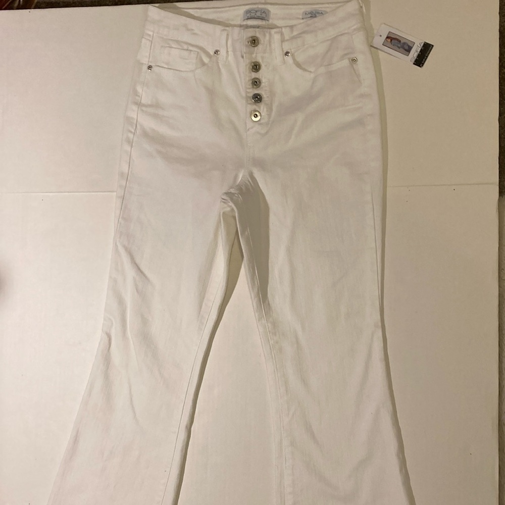 Sofia white flare jeans size 8S